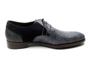 FLORIS VAN BOMMEL 30361  DE STAPPER grijs veterschoen - www.claessensschoenen.nl