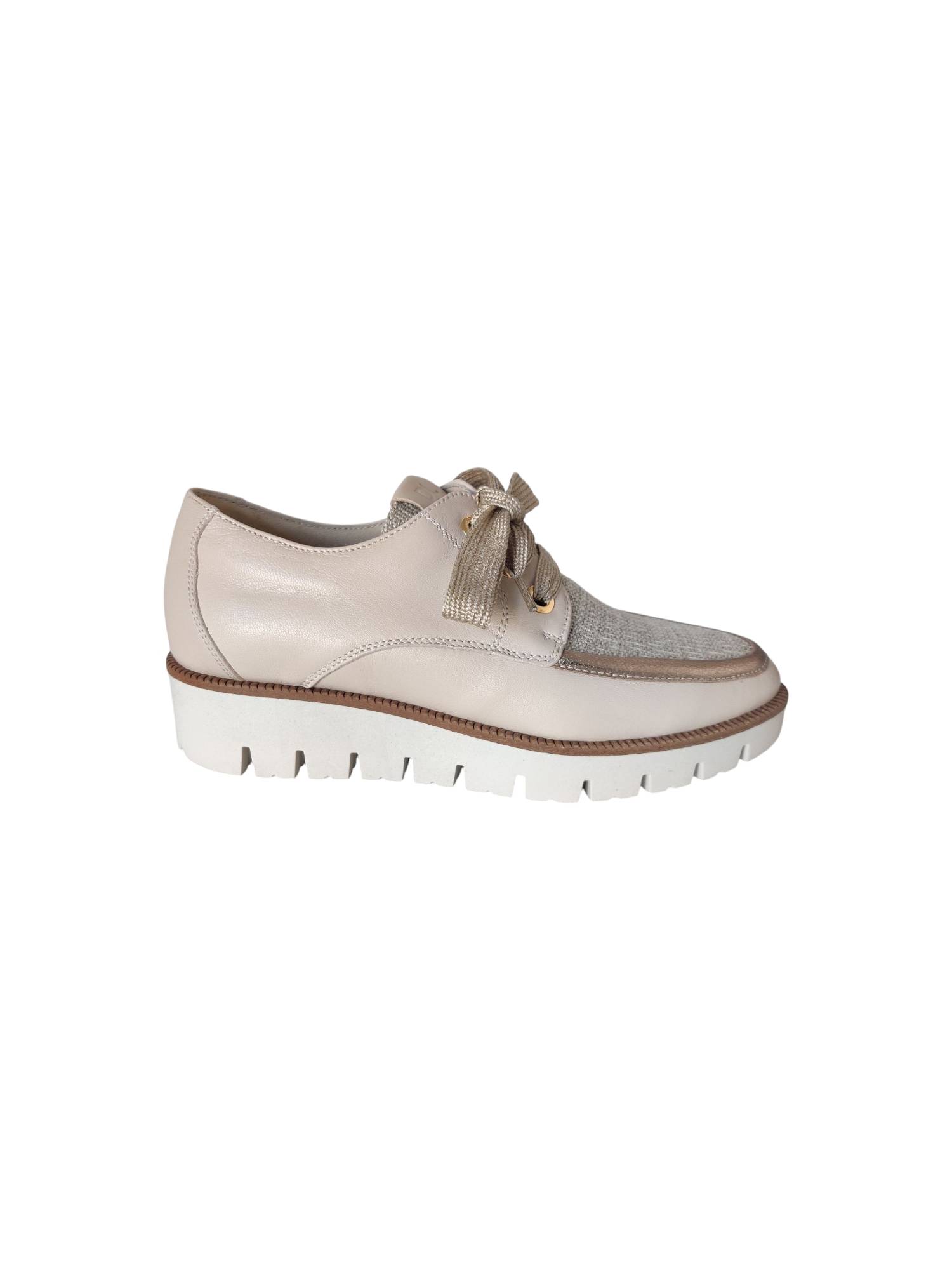 DL SPORT 6582 beige veterschoen - www.claessensschoenen.nl