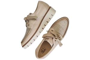 DL SPORT 6582 beige veterschoen - www.claessensschoenen.nl