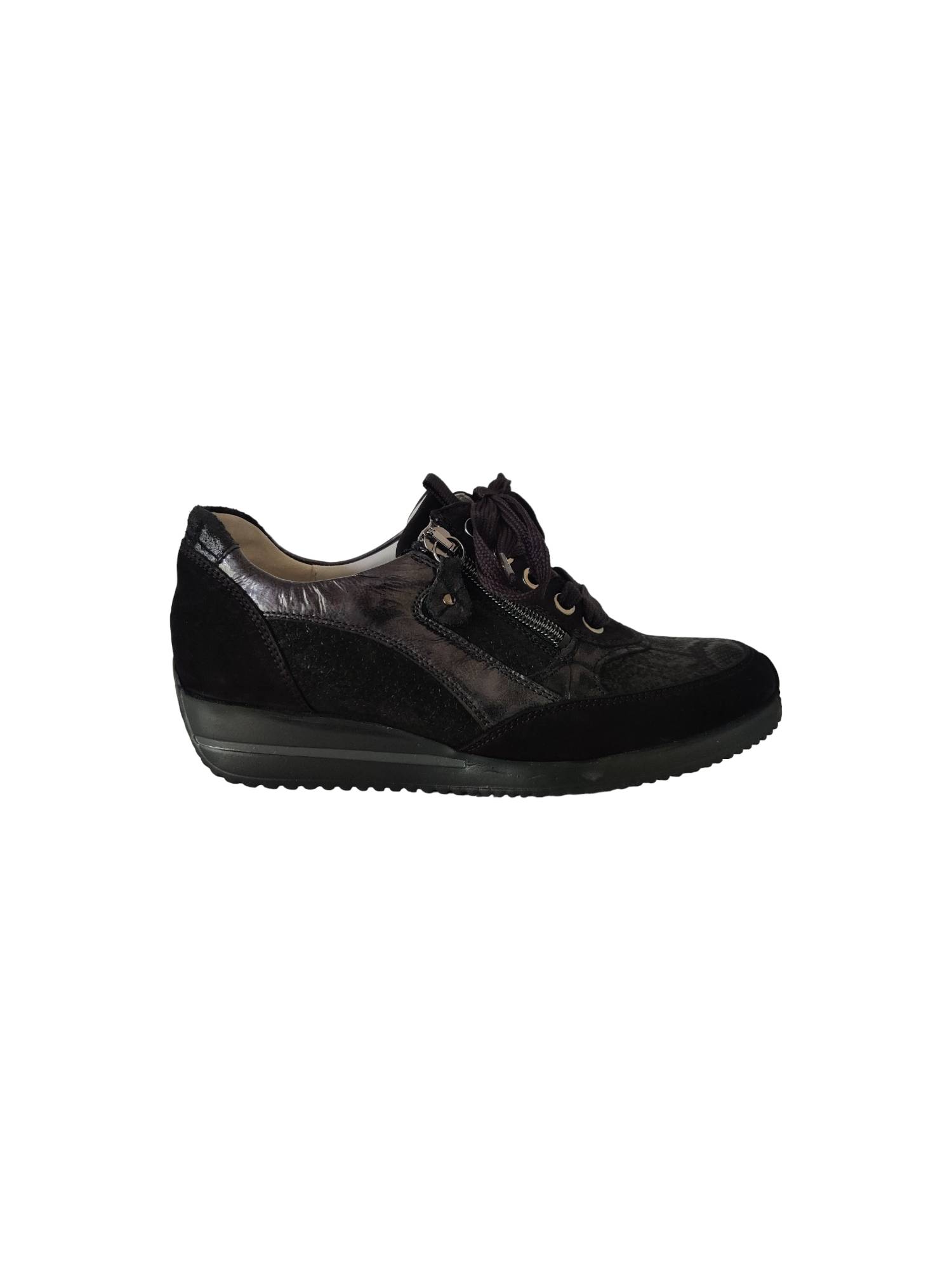 WALDLAUFER 980008 zwart sneaker - www.claessensschoenen.nl