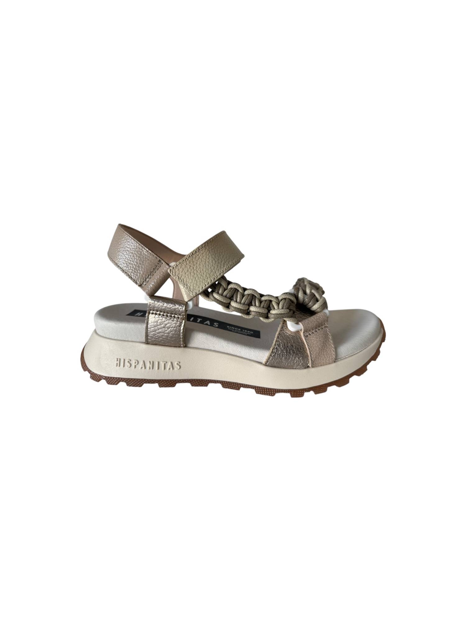 HISPANITAS CV253898 beige sandaal - www.claessensschoenen.nl