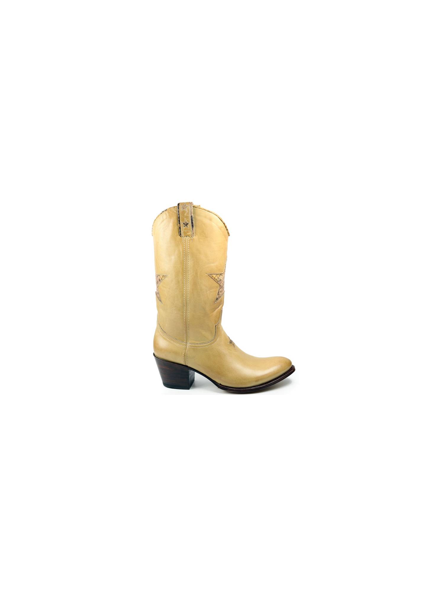 SENDRA 11086 midden beige korte laars - www.claessensschoenen.nl